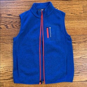 Vineyard Vines Blue and Red Fleece Vest
